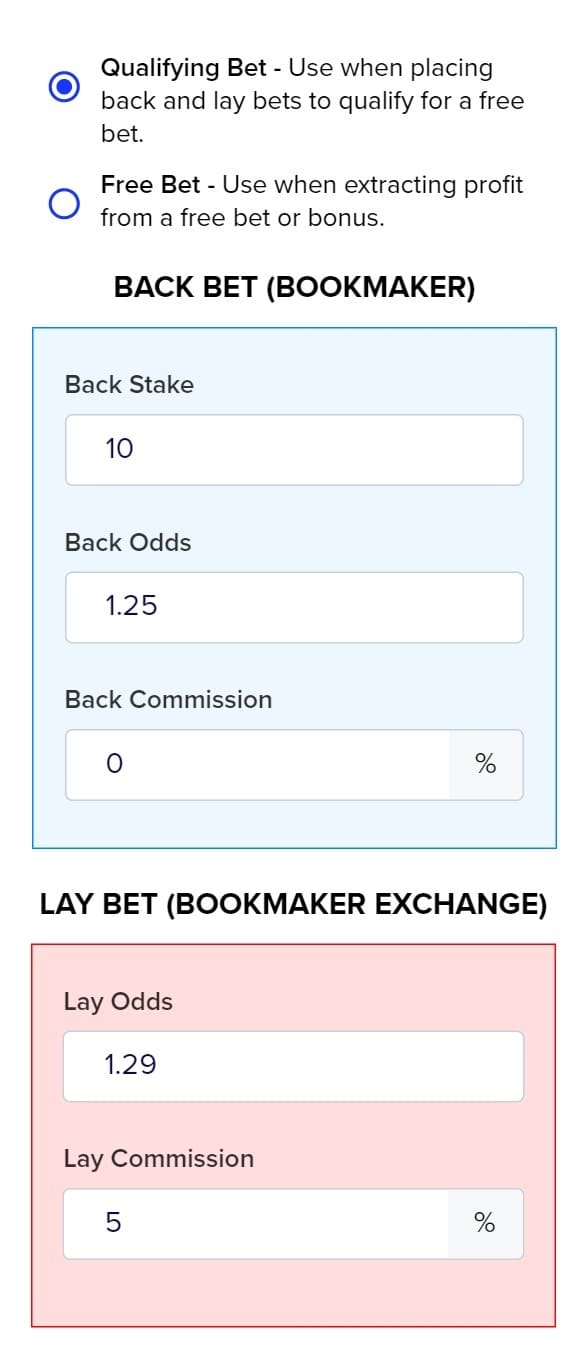 Chelsea vs Palace matched betting calculator example-mobile