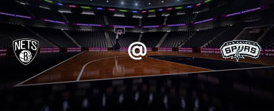 Brooklyn Nets @ San Antonio Spurs team logos
