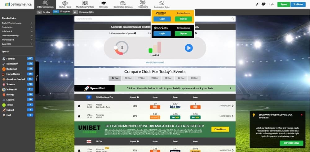 Sync your Betting.com account with Betfair